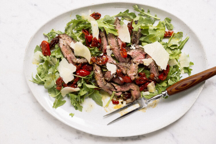 Skirt steak brings rich, beefy flavor to this economical tagliata-inspired salad